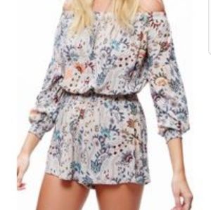 Free People: Off the shoulder Long sleeve romper